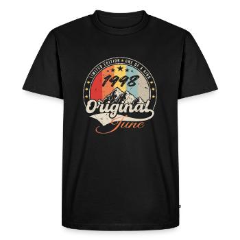 June 1998 Original 1998 Anniversary 1998 June - Men's Premium Organic T-Shirt - black - Front - Nico (187cm)