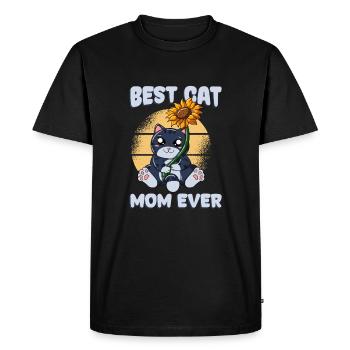 Meilleure maman chat de tous les temps - T-shirt Premium bio Homme - noir - Devant - Nico (187cm)