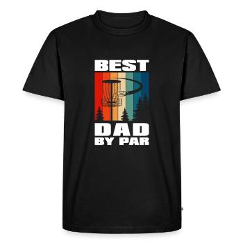 Best Dad By Par - Men's Premium Organic T-Shirt - black - Front - Nico (187cm)