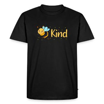 Bee Child - Men's Premium Organic T-Shirt - black - Front - Nico (187cm)