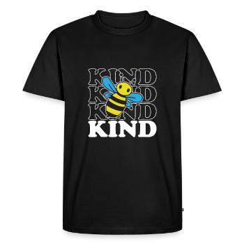 Bee Child - Men's Premium Organic T-Shirt - black - Front - Nico (187cm)