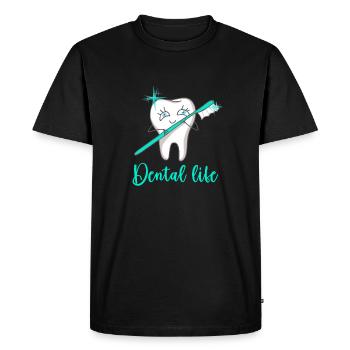 Vie dentaire - T-shirt Premium bio Homme - noir - Devant - Nico (187cm)