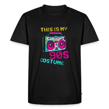 C’est mon costume des années 90 - T-shirt Premium bio Homme - noir - Devant - Nico (187cm)