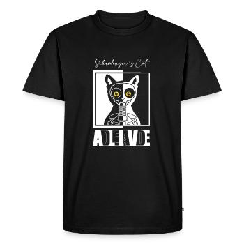 Schrödinger's Cat Dead and Alive - Men's Premium Organic T-Shirt - black - Front - Nico (187cm)