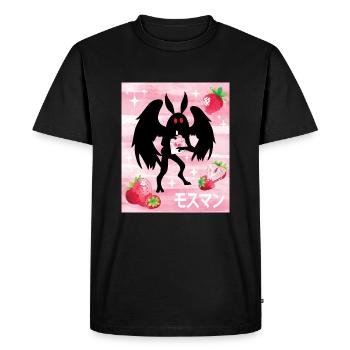 Mothman Strawberry Shake - T-shirt Premium bio Homme - noir - Devant - Nico (187cm)