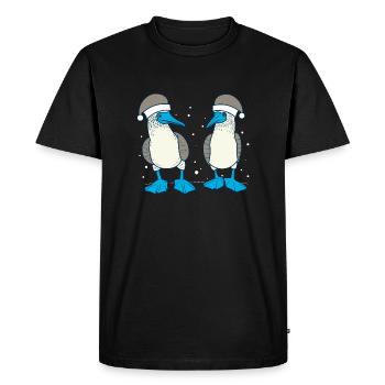 Blue-footed booby Christmas - Men's Premium Organic T-Shirt - black - Front - Nico (187cm)