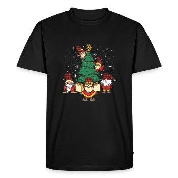 Gnomes de Noël - T-shirt Premium bio Homme - noir - Devant - Nico (187cm)