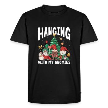 Traîner avec mes gnomies - T-shirt Premium bio Homme - noir - Devant - Nico (187cm)