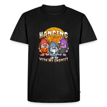 Hanging With My Gnomies - Men's Premium Organic T-Shirt - black - Front - Nico (187cm)