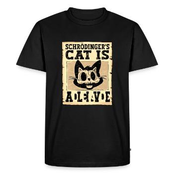 Schrödinger's Cat is Dead and Alive - Men's Premium Organic T-Shirt - black - Front - Nico (187cm)
