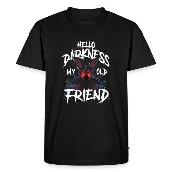 Bonjour les ténèbres mon vieil ami - T-shirt Premium bio Homme - noir - Devant - Nico (187cm)