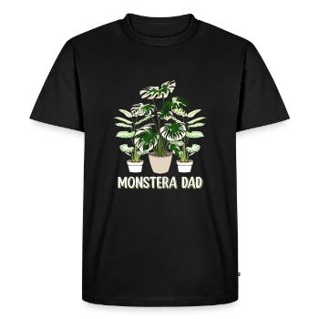 Papa Monstera - T-shirt Premium bio Homme - noir - Devant - Nico (187cm)