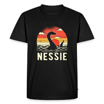 Monstre du Loch Ness de Nessie - T-shirt Premium bio Homme - noir - Devant - Nico (187cm)