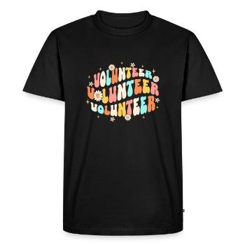 Escouade de bénévoles - T-shirt Premium bio Homme - noir - Devant - Nico (187cm)