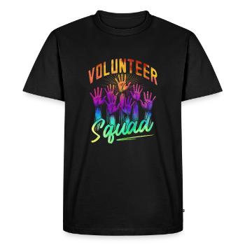 Escouade de bénévoles - T-shirt Premium bio Homme - noir - Devant - Nico (187cm)