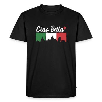 Ciao Bella - T-shirt Premium bio Homme - noir - Devant - Nico (187cm)