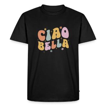 Ciao Bella - T-shirt Premium bio Homme - noir - Devant - Nico (187cm)