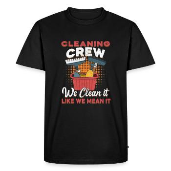 Équipe de nettoyage - T-shirt Premium bio Homme - noir - Devant - Nico (187cm)