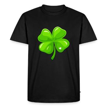 Porte-bonheur trèfle - T-shirt Premium bio Homme - noir - Devant - Nico (187cm)