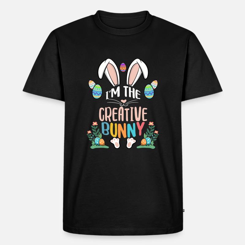 I'm The Creative Bunny - Männer Premium Bio T-Shirt - Schwarz