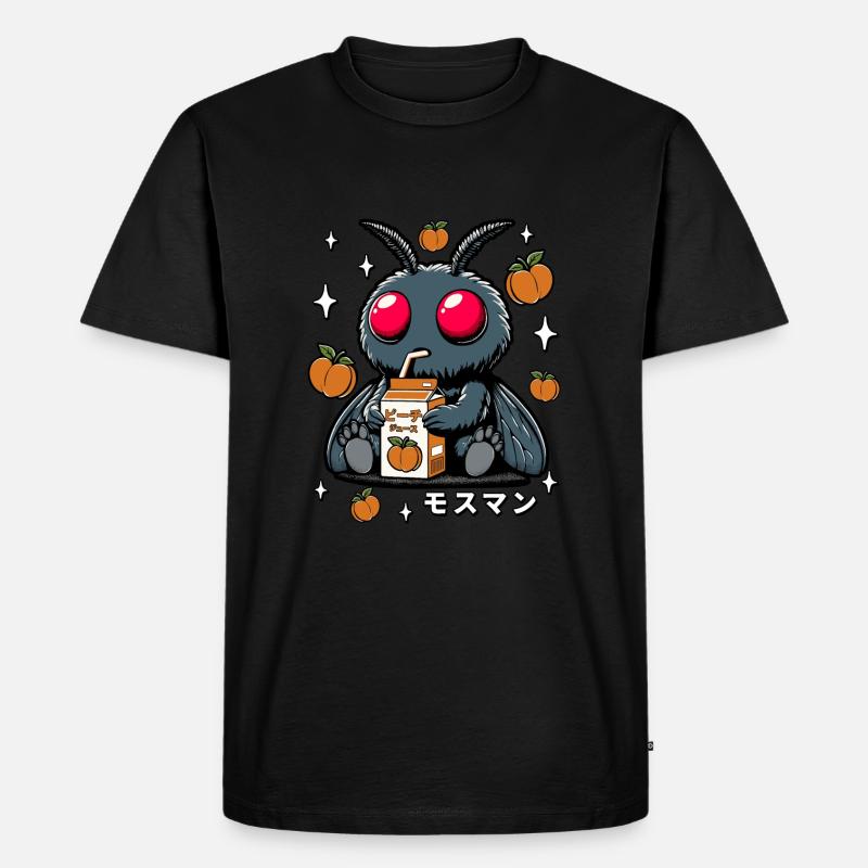 Mothman Pfirsichsaft - Männer Premium Bio T-Shirt - Schwarz