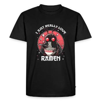 J’aime vraiment les ramen - T-shirt Premium bio Homme - noir - Devant - Nico (187cm)