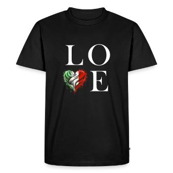Aimer l’Italie - T-shirt Premium bio Homme - noir - Devant - Nico (187cm)