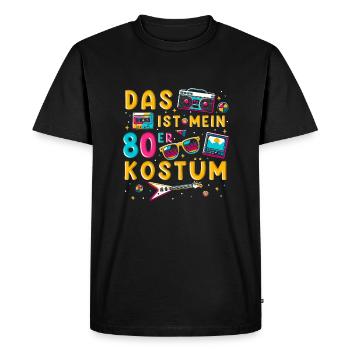 C’est mon costume des années 80 - T-shirt Premium bio Homme - noir - Devant - Nico (187cm)
