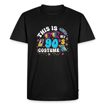 C’est mon costume des années 90 - T-shirt Premium bio Homme - noir - Devant - Nico (187cm)