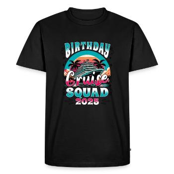 Birthday Cruise Squad 2025 - Men's Premium Organic T-Shirt - black - Front - Nico (187cm)