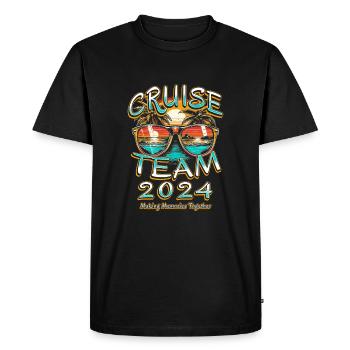 L’équipe de croisière 2024 crée des souvenirs ensemble - T-shirt Premium bio Homme - noir - Devant - Nico (187cm)