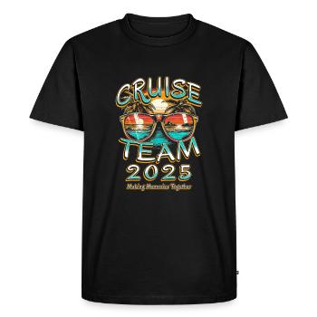 L’équipe de croisière 2025 crée des souvenirs ensemble - T-shirt Premium bio Homme - noir - Devant - Nico (187cm)
