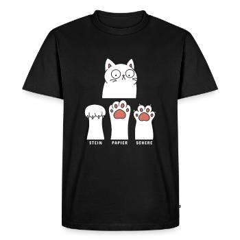 Ciseaux à papier de pierre - T-shirt Premium bio Homme - noir - Devant - Nico (187cm)