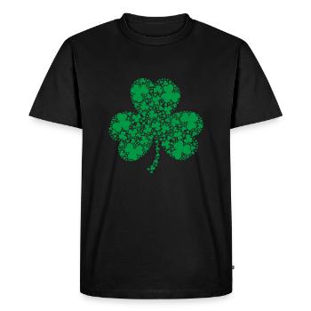 Trèfle en fleurs - T-shirt Premium bio Homme - noir - Devant - Nico (187cm)