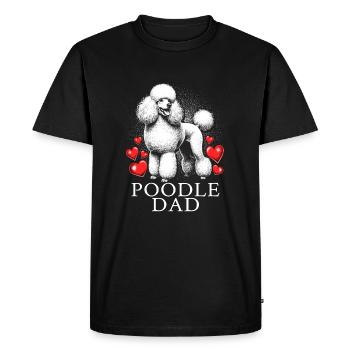 Papa caniche - T-shirt Premium bio Homme - noir - Devant - Nico (187cm)