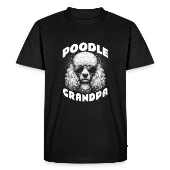 Poodle Grandpa - Men's Premium Organic T-Shirt - black - Front - Nico (187cm)