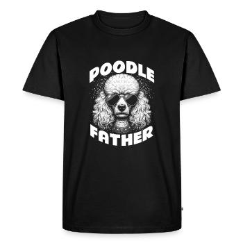 Poodle Father - Men's Premium Organic T-Shirt - black - Front - Nico (187cm)