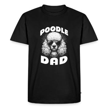 Papa caniche - T-shirt Premium bio Homme - noir - Devant - Nico (187cm)