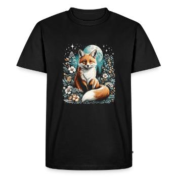 Cottagecore Esthétique Fox - T-shirt Premium bio Homme - noir - Devant - Nico (187cm)