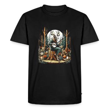 Wendigo esthétique Cottagecore - T-shirt Premium bio Homme - noir - Devant - Nico (187cm)