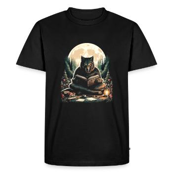 Conteur loup-garou - T-shirt Premium bio Homme - noir - Devant - Nico (187cm)