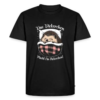 Le gros fait la sieste - T-shirt Premium bio Homme - noir - Devant - Nico (187cm)