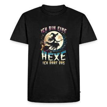 Je suis une sorcière, j’ai le droit de faire ça - T-shirt Premium bio Homme - noir - Devant - Nico (187cm)