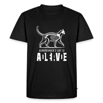 Schrödinger's Cat - Men's Premium Organic T-Shirt - black - Front - Nico (187cm)
