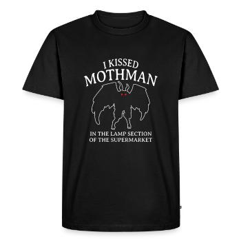 J’ai embrassé Mothman - T-shirt Premium bio Homme - noir - Devant - Nico (187cm)