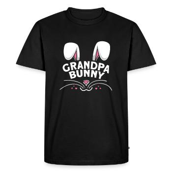 Grand-père lapin - T-shirt Premium bio Homme - noir - Devant - Nico (187cm)