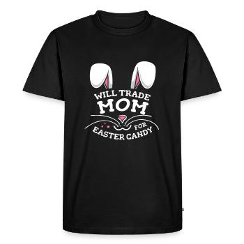 Échangera maman contre des bonbons de Pâques - T-shirt Premium bio Homme - noir - Devant - Nico (187cm)