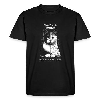 Yes We Are Twins No Were Not Identical - Men's Premium Organic T-Shirt - black - Front - Nico (187cm)