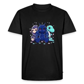 Cryptides gothiques pastel - T-shirt Premium bio Homme - noir - Devant - Nico (187cm)