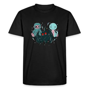 Cryptides gothiques pastel kawaii - T-shirt Premium bio Homme - noir - Devant - Nico (187cm)